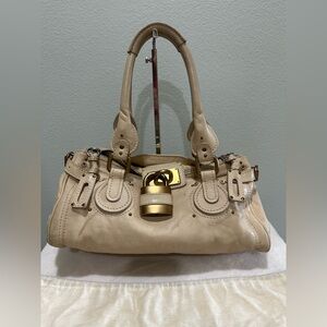 Chloe Paddington Leather with Goldtone hardware with dust bag- key missing